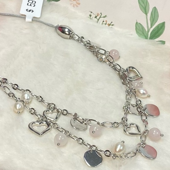 NWT BALLET SILVER AND PEARL NECKLACE - Picture 5 of 9